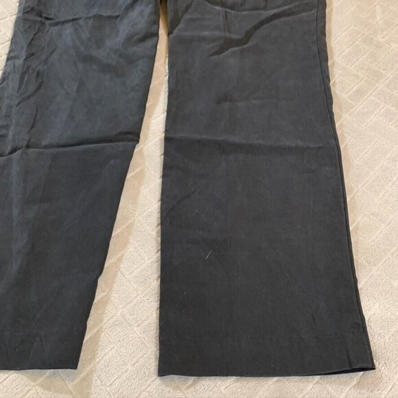 H&M Womens 10 Chino Pants Black Straight Leg High Rise Stretch Work Uniform - Picture 12 of 13